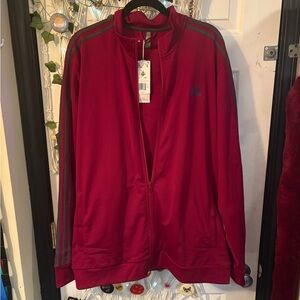 Adidas Men's Burgundy Track Jacket